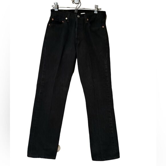 Levi’s Men’s Black Button Fly Jeans Size 29:30 - Picture 1 of 9